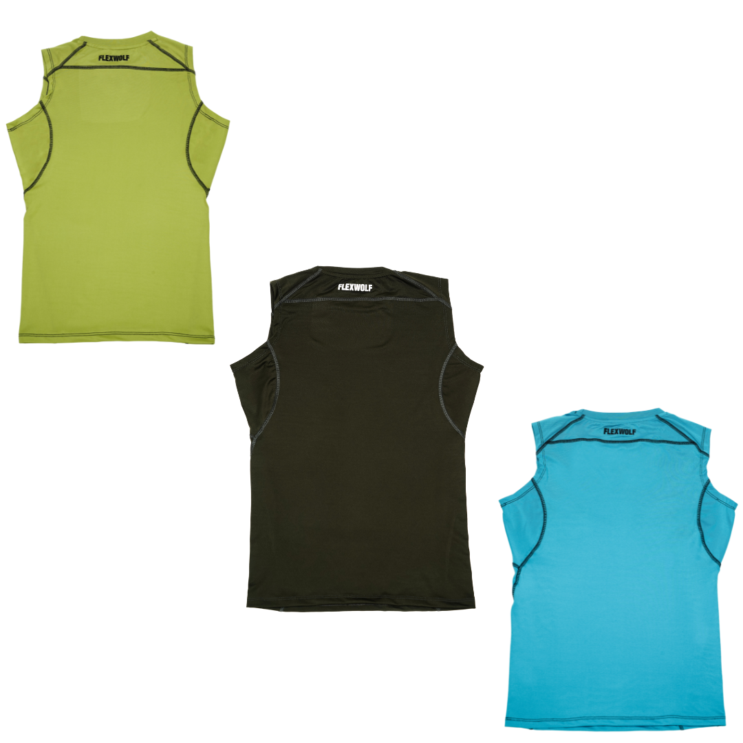 Alpha Compression Tank (Neon-Olive-Sky) Combo