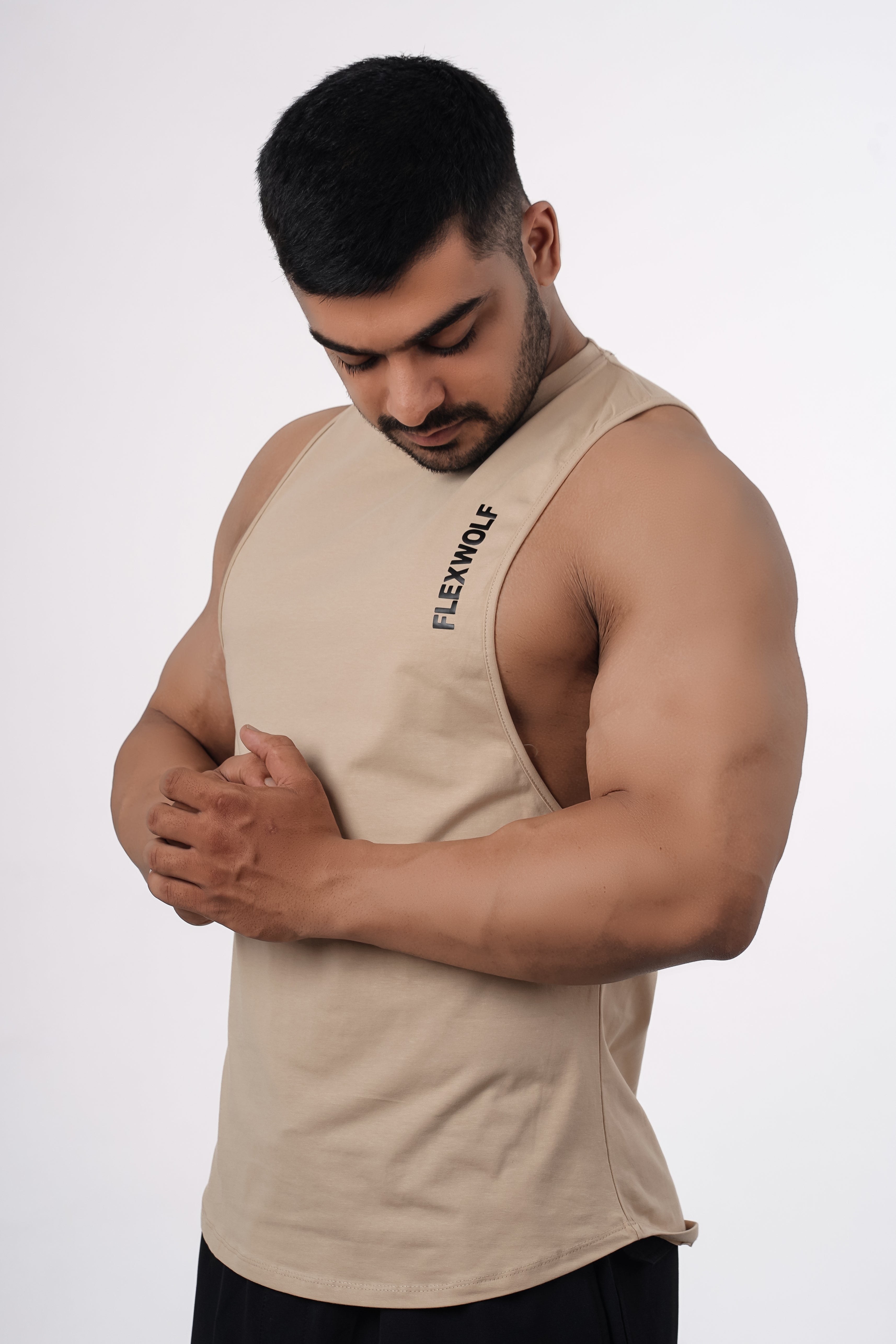 Flex Arm Tank (Beige-White-Grey) Combo