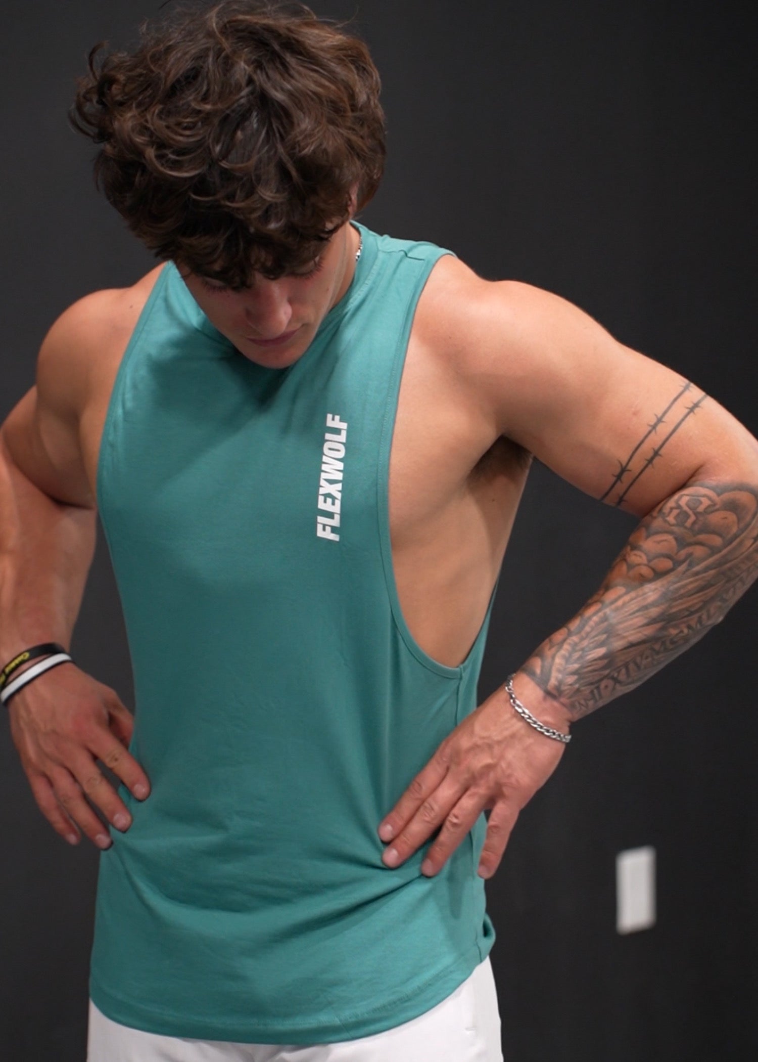 Flex Arm Tank (Salmon-Aqua-White) Combo
