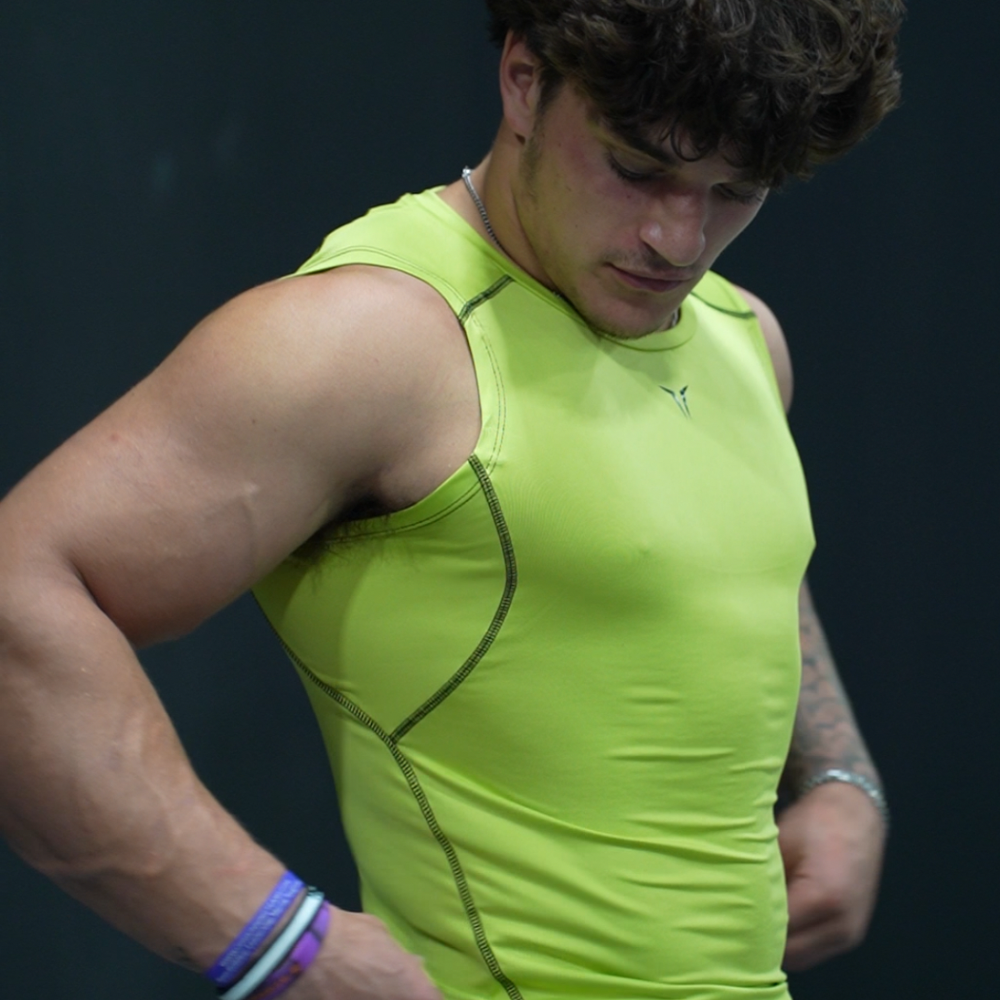 Alpha Compression Tank (Neon-Olive-Sky) Combo
