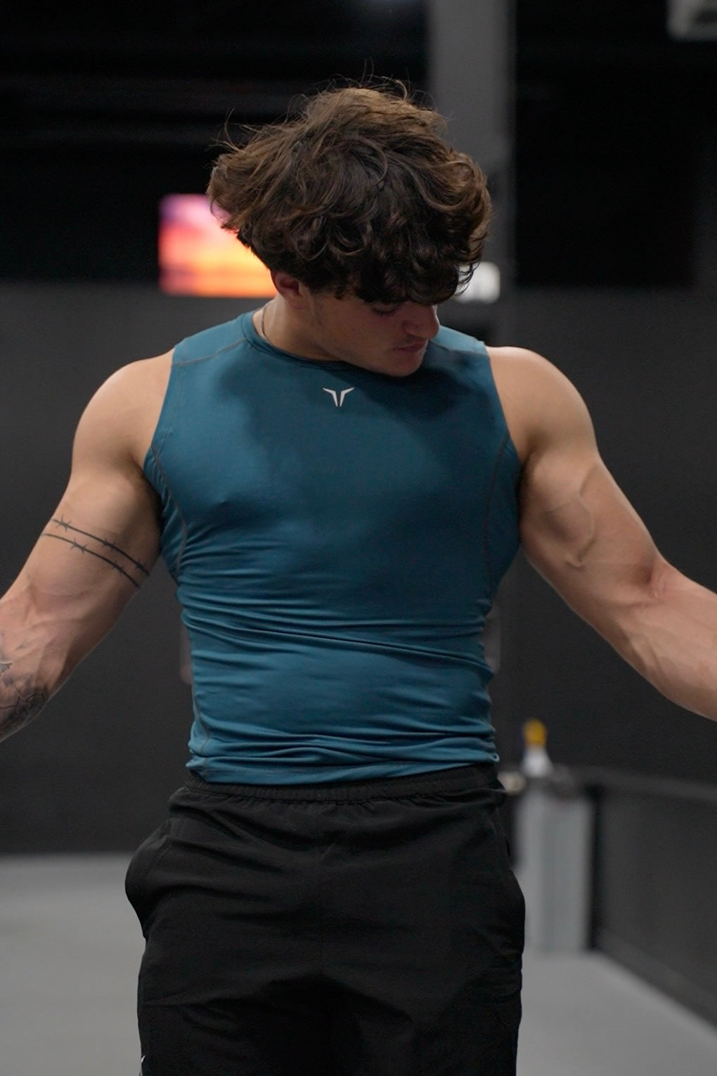 Alpha Compression Tank (Neon-Teal-White) Combo