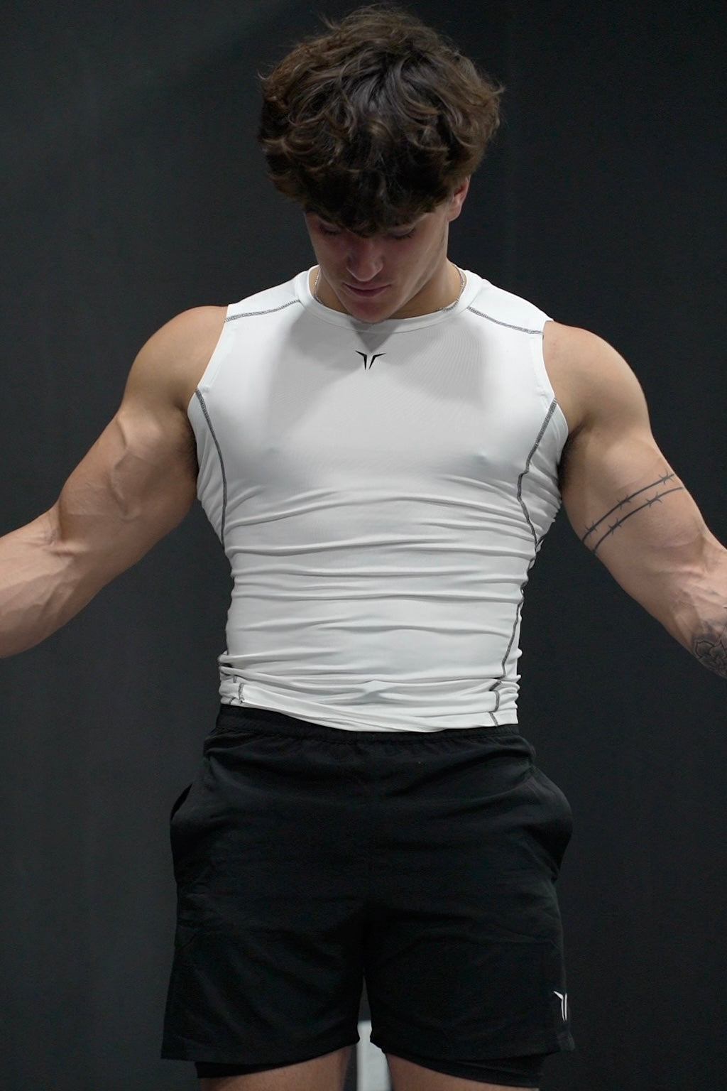 Alpha Compression Tank (Neon-Teal-White) Combo