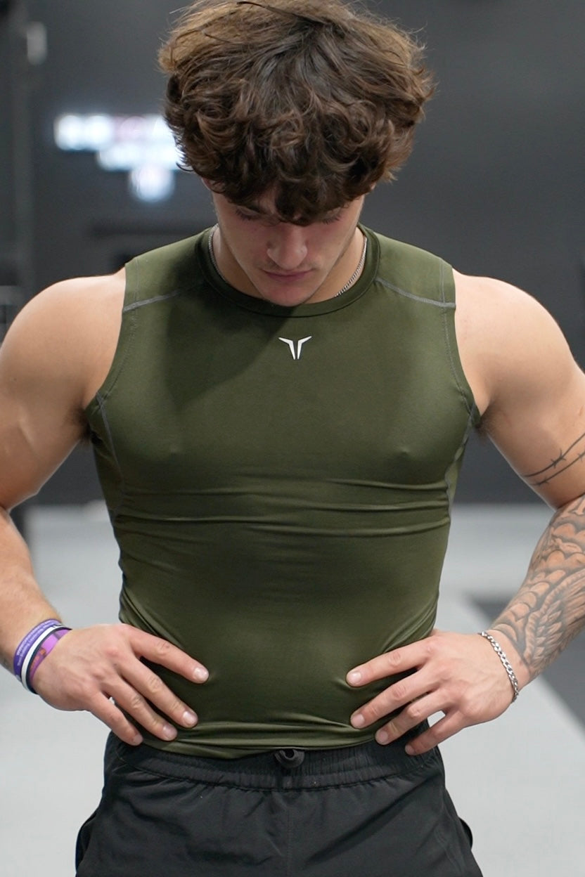 Alpha Compression Tank (Neon-Olive-Sky) Combo