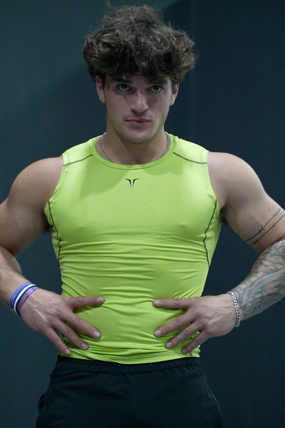 Alpha Compression Tank (Neon-Olive-Sky) Combo