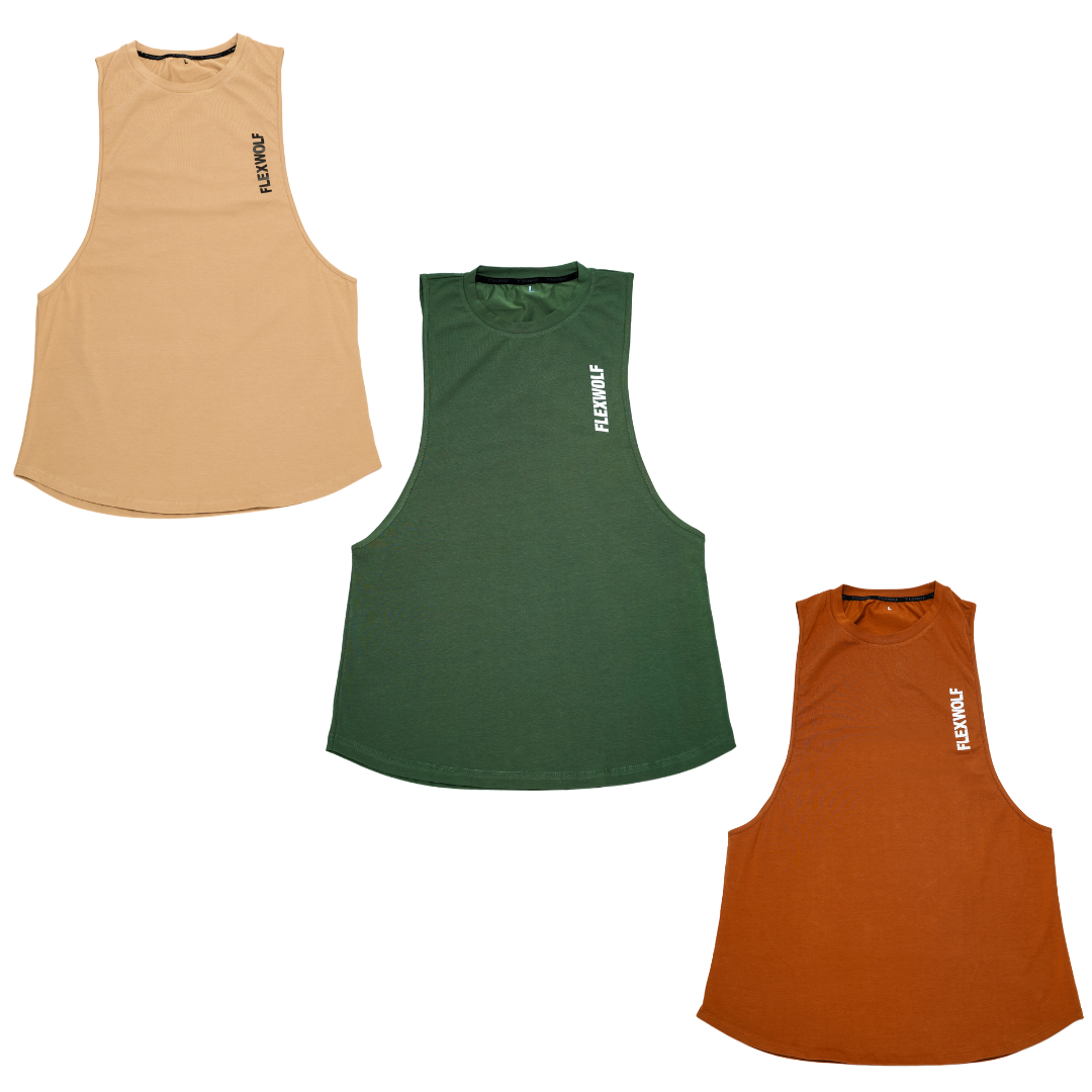 Flex Arm Tank (Beige-Forest Green-Rust) Combo