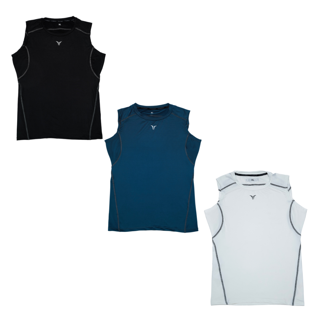 Alpha Compression Tank (Black-Teal-White) Combo