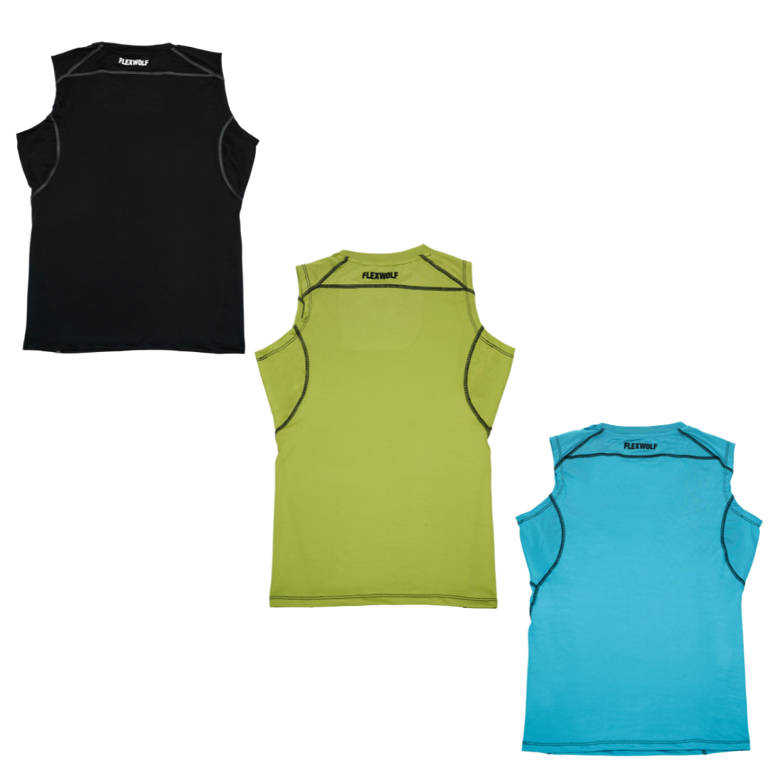 Alpha Compression Tank (Black-Neon-Sky) Combo