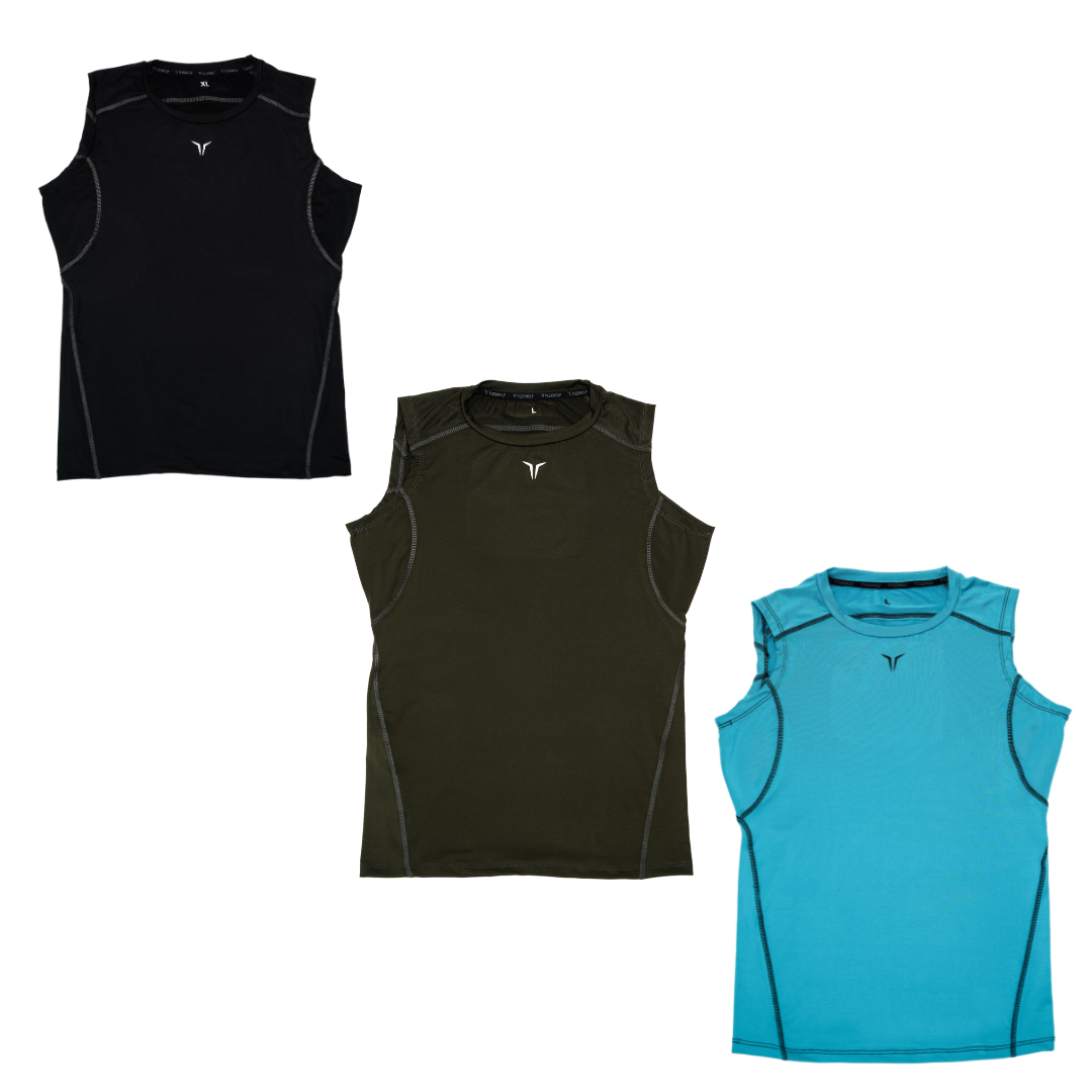 Alpha Compression Tank (Black-Olive-Sky) Combo