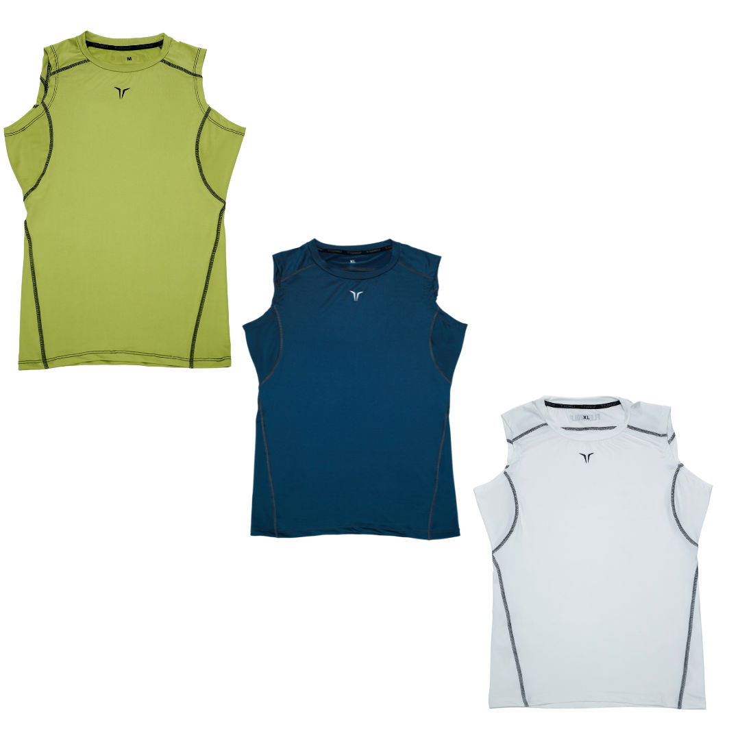 Alpha Compression Tank (Neon-Teal-White) Combo