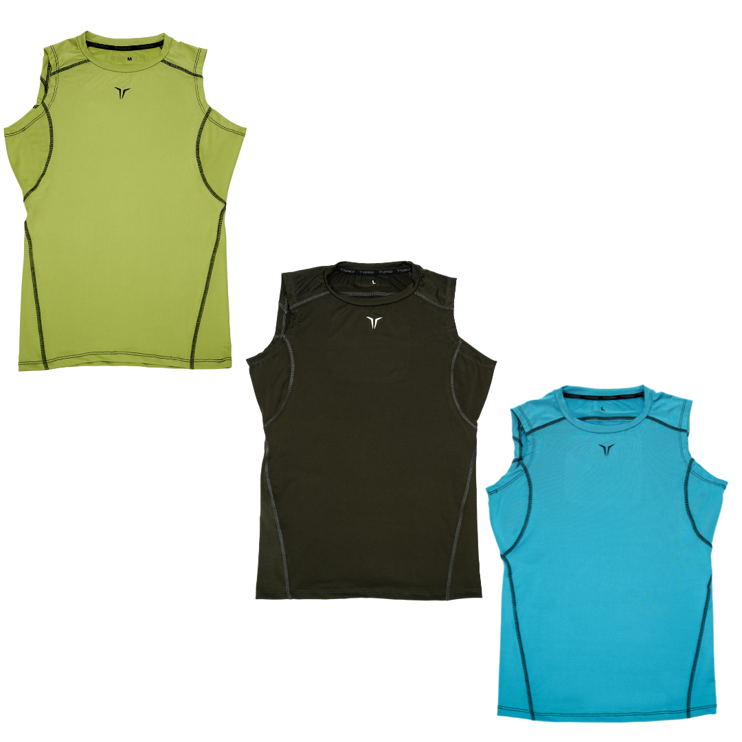 Alpha Compression Tank (Neon-Olive-Sky) Combo