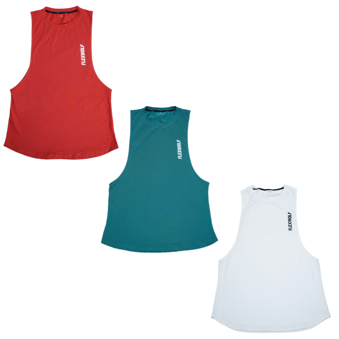 Flex Arm Tank (Salmon-Aqua-White) Combo