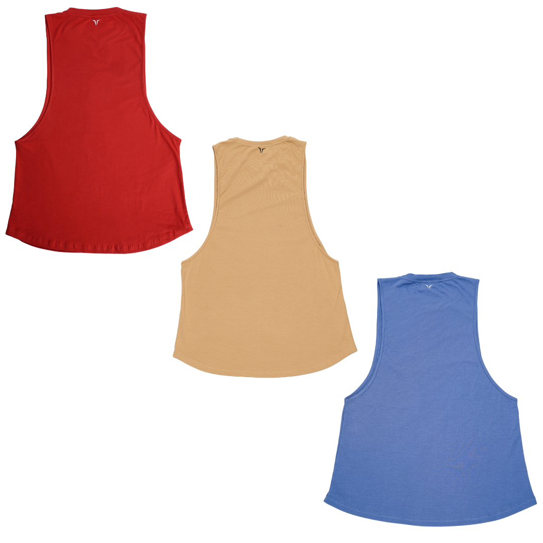 Flex Arm Tank (Salmon-Beige-Space Blue) Combo