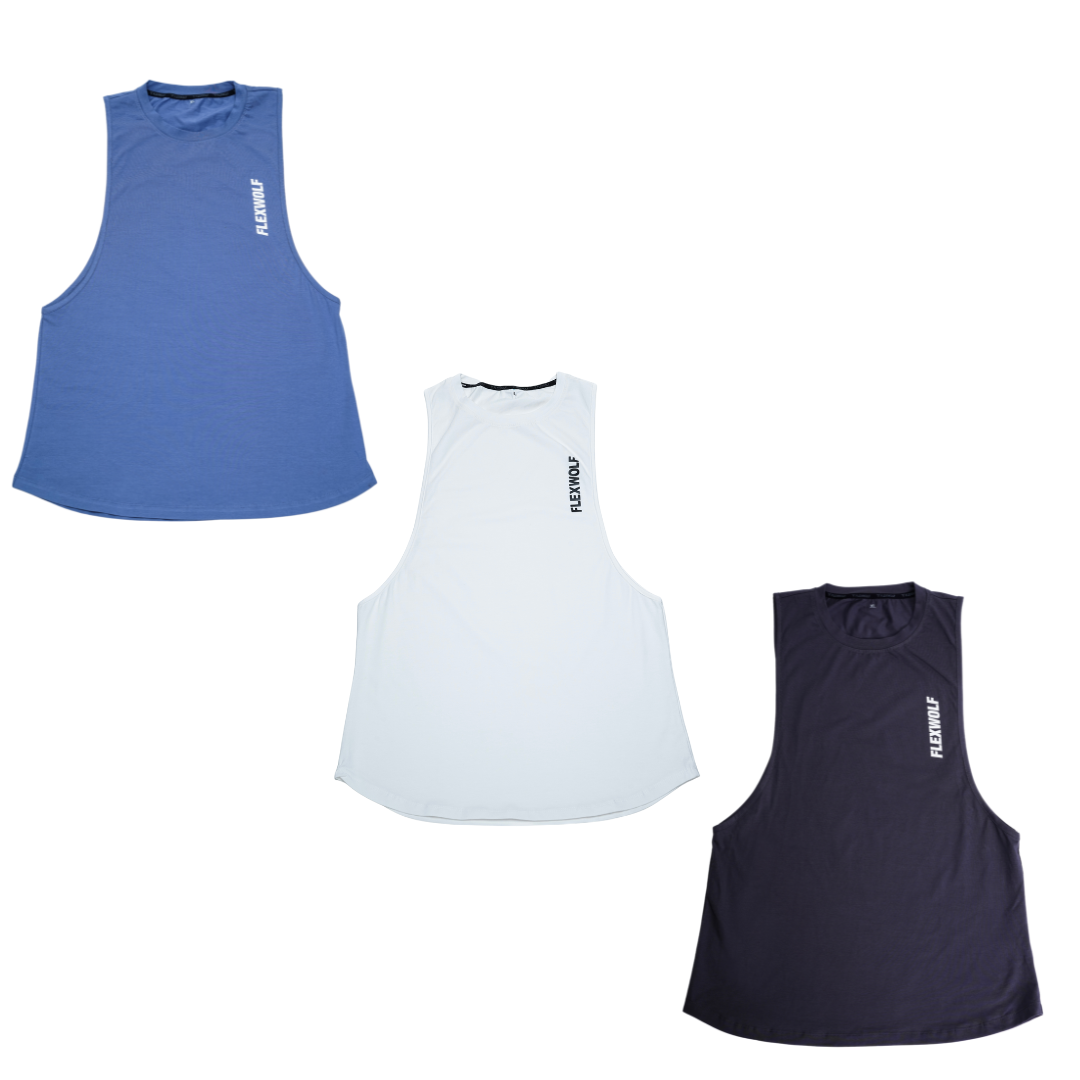 Flex Arm Tank (Space Blue-White-Grey) Combo