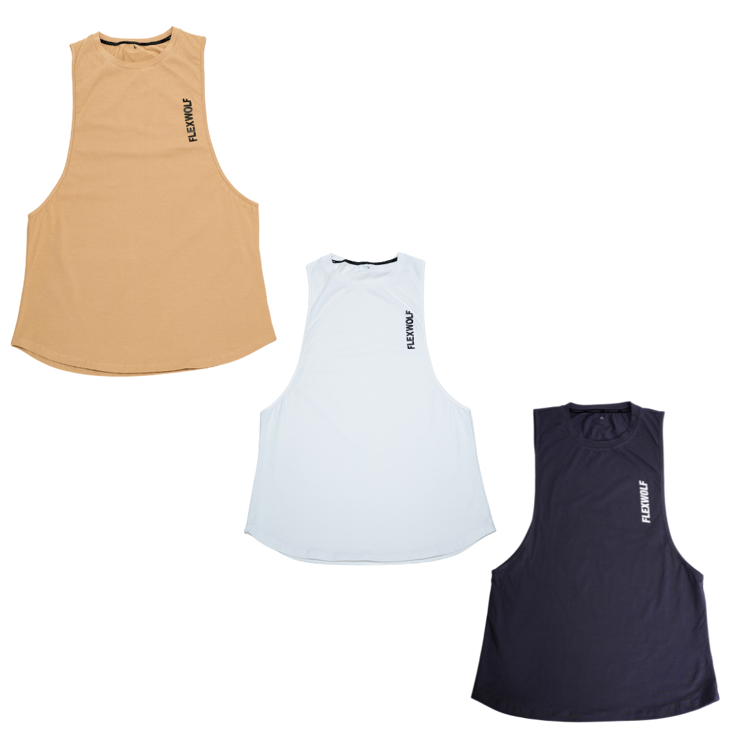 Flex Arm Tank (Beige-White-Grey) Combo