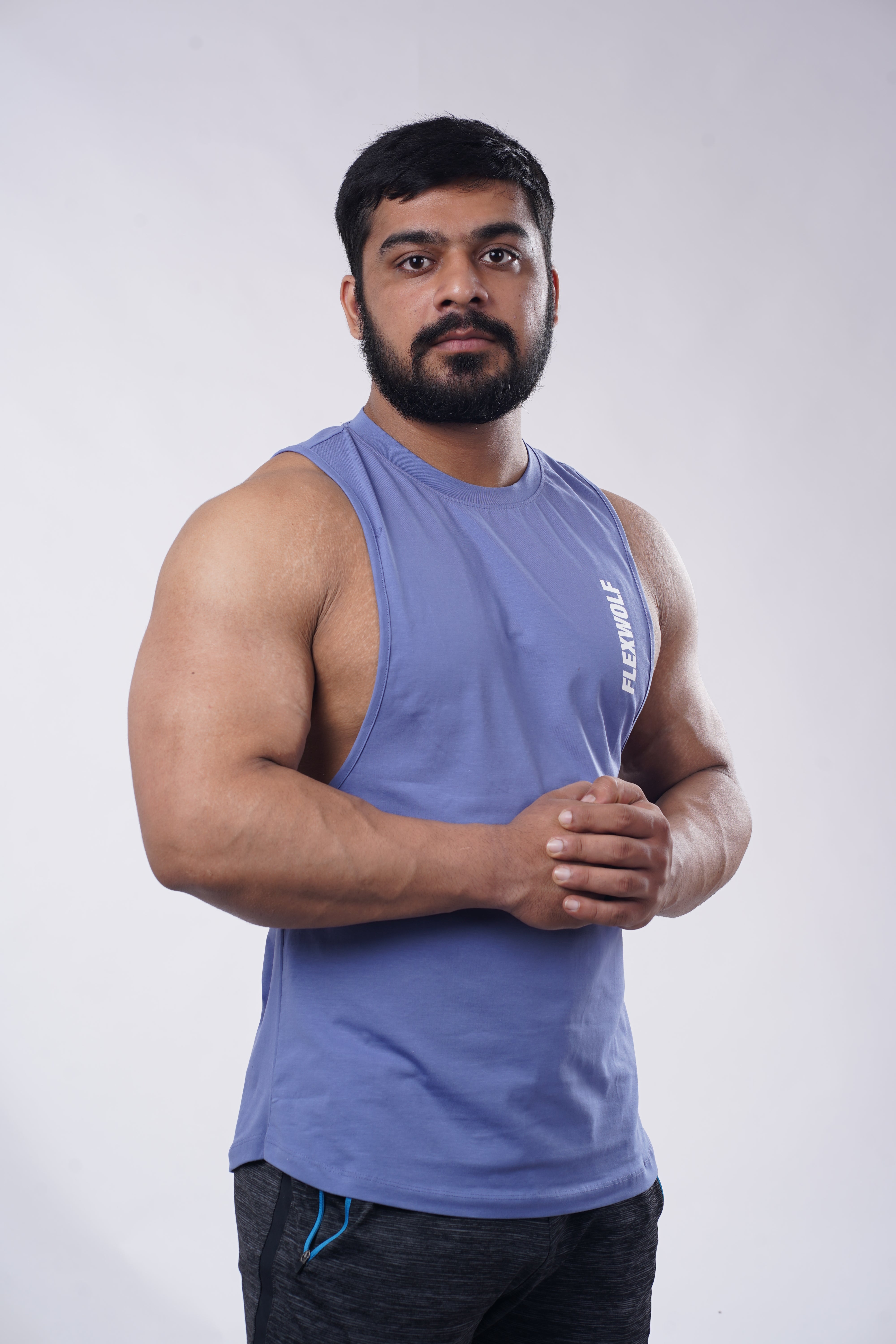 Flex Arm Tank (Space Blue-White-Grey) Combo