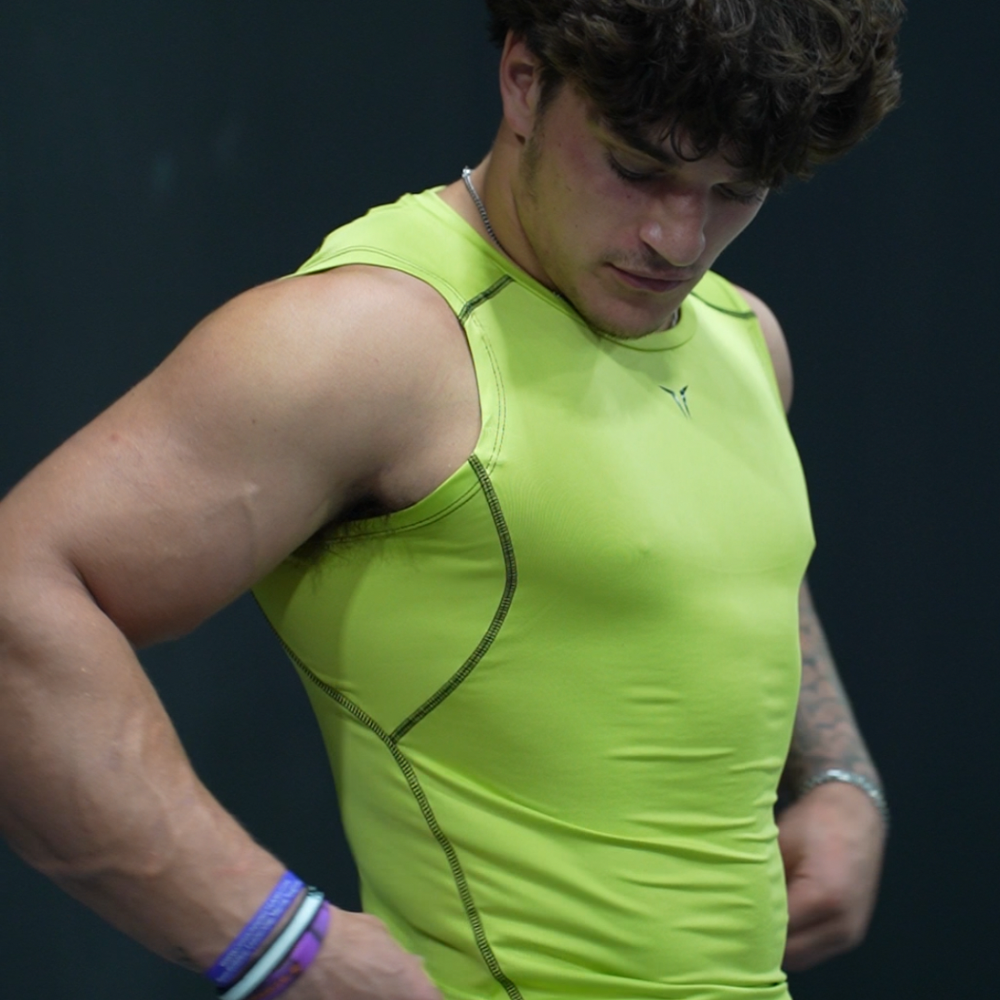 Alpha Compression Tank (Neon-Teal-White) Combo