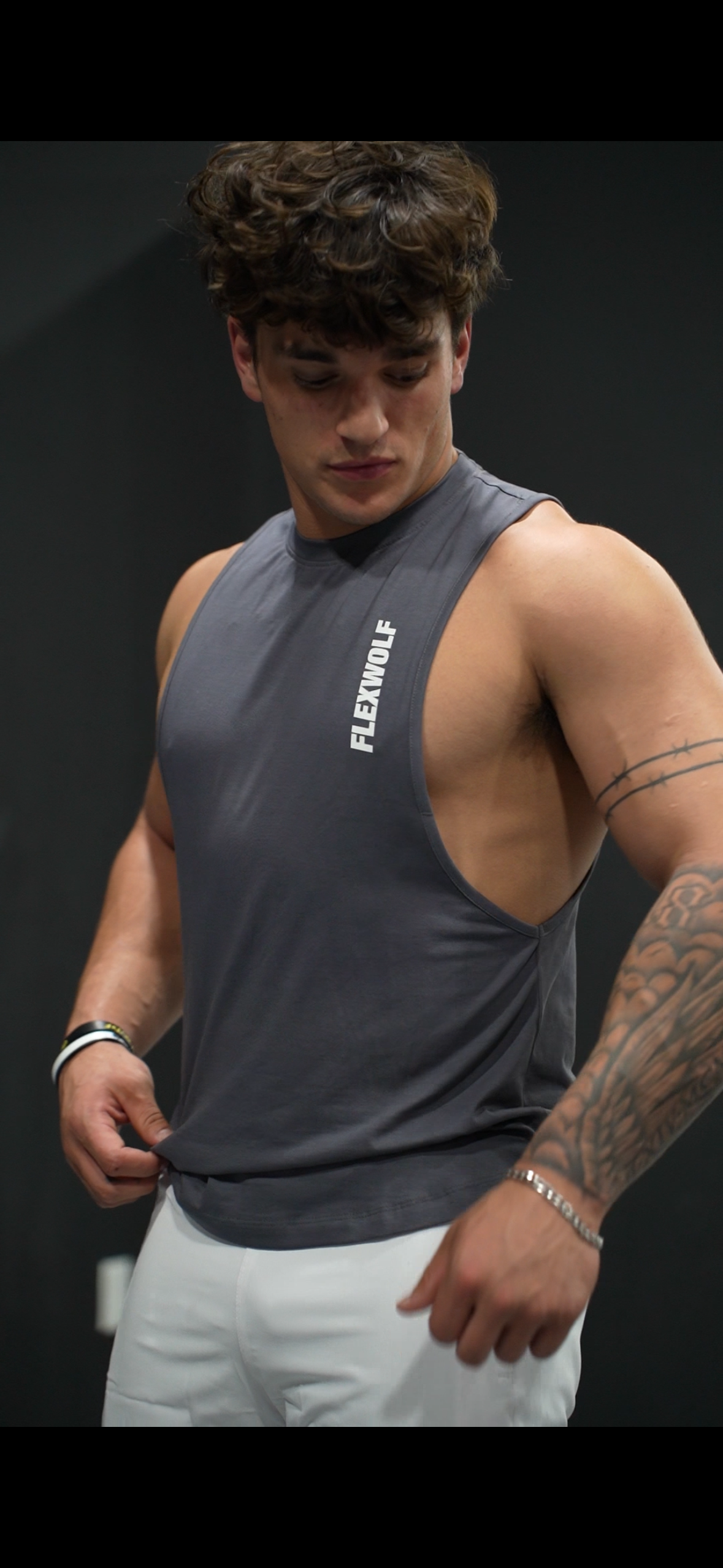 Flex Arm Tank (Salmon-Space Blue-Grey) Combo