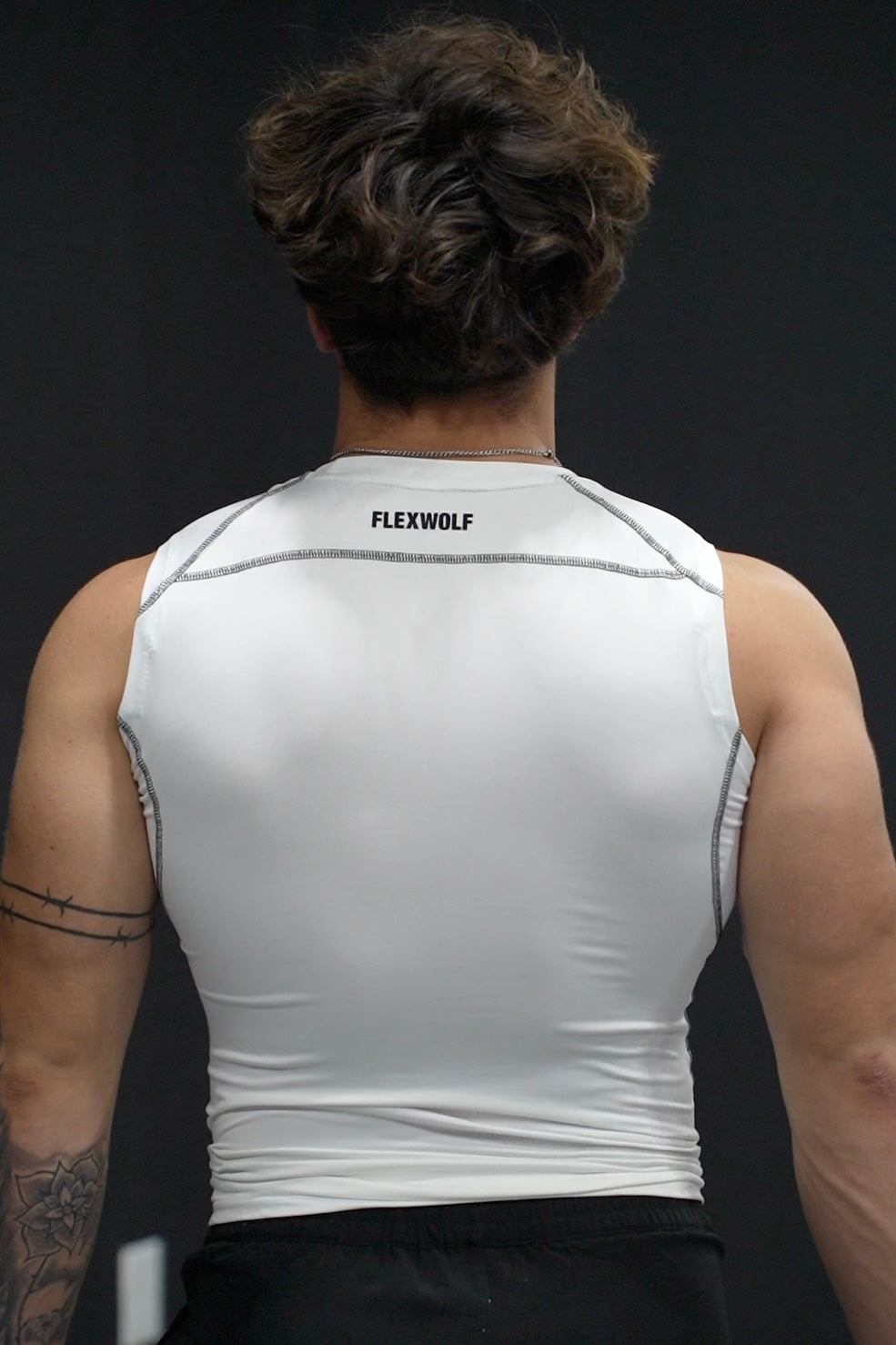 2 in 1 Combo - White Alpha Compression Tank and Grey Flex Arm Tank