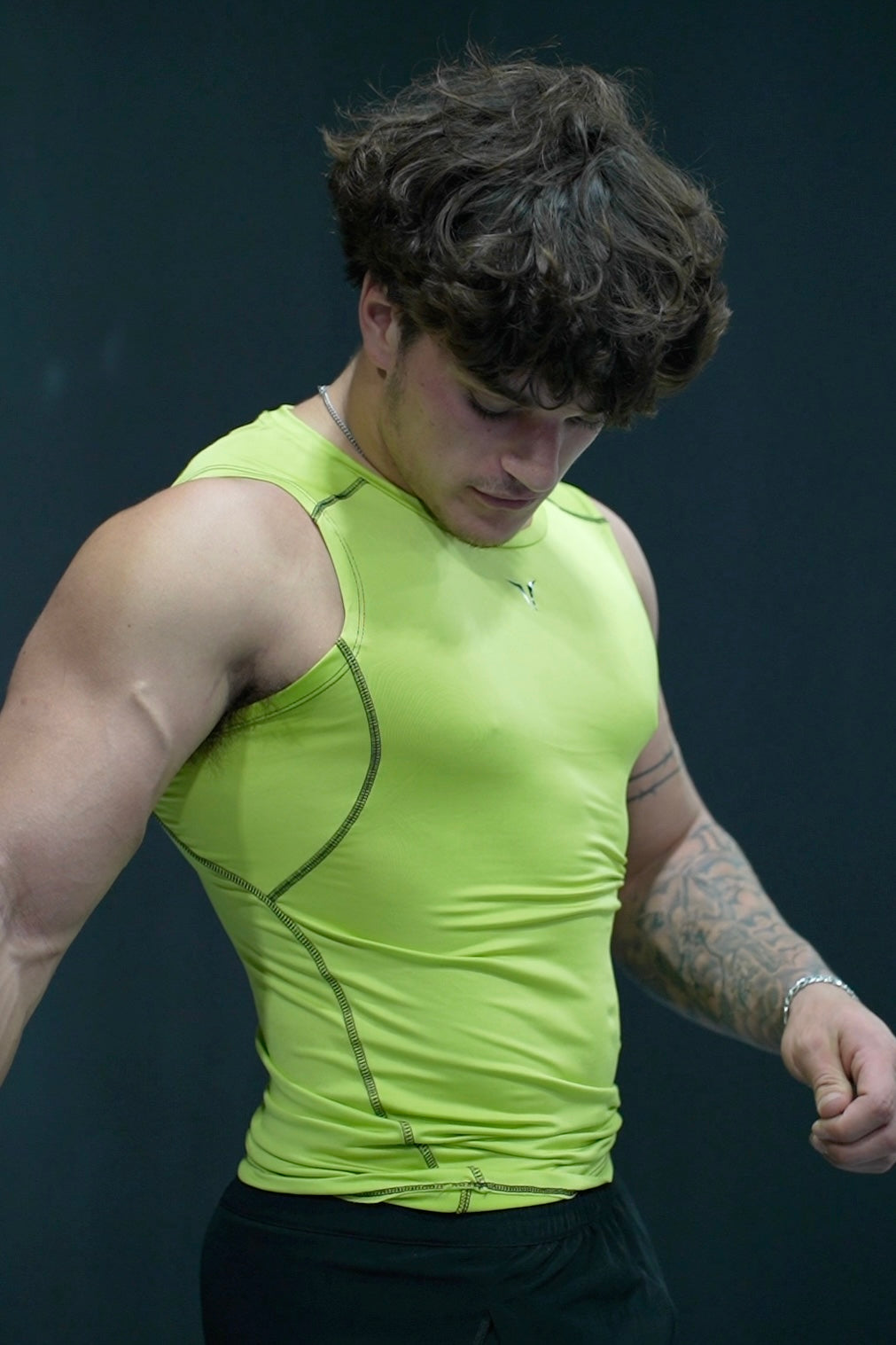 Alpha Compression Tank (Black-Neon-Sky) Combo