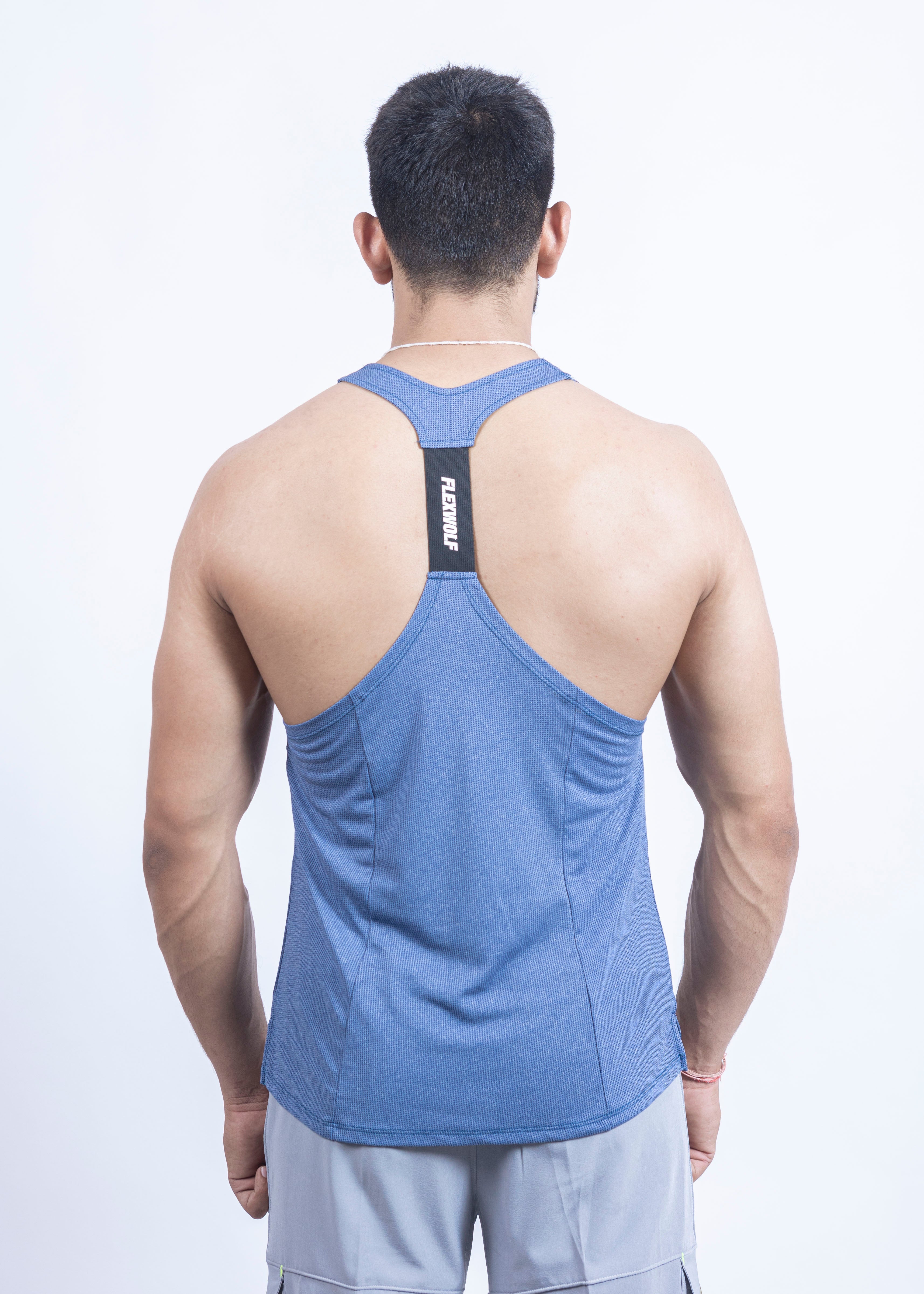 Y-BACK VEST COMBO - BLUE AND SKIN