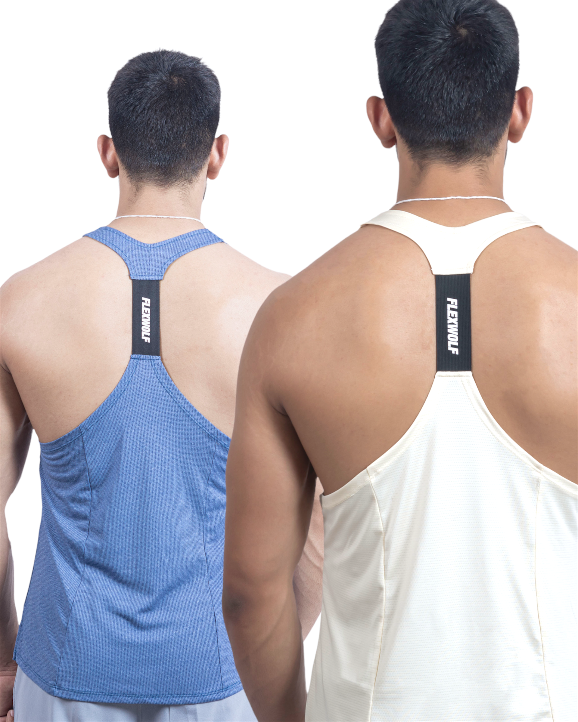 Y-BACK VEST COMBO - BLUE AND SKIN