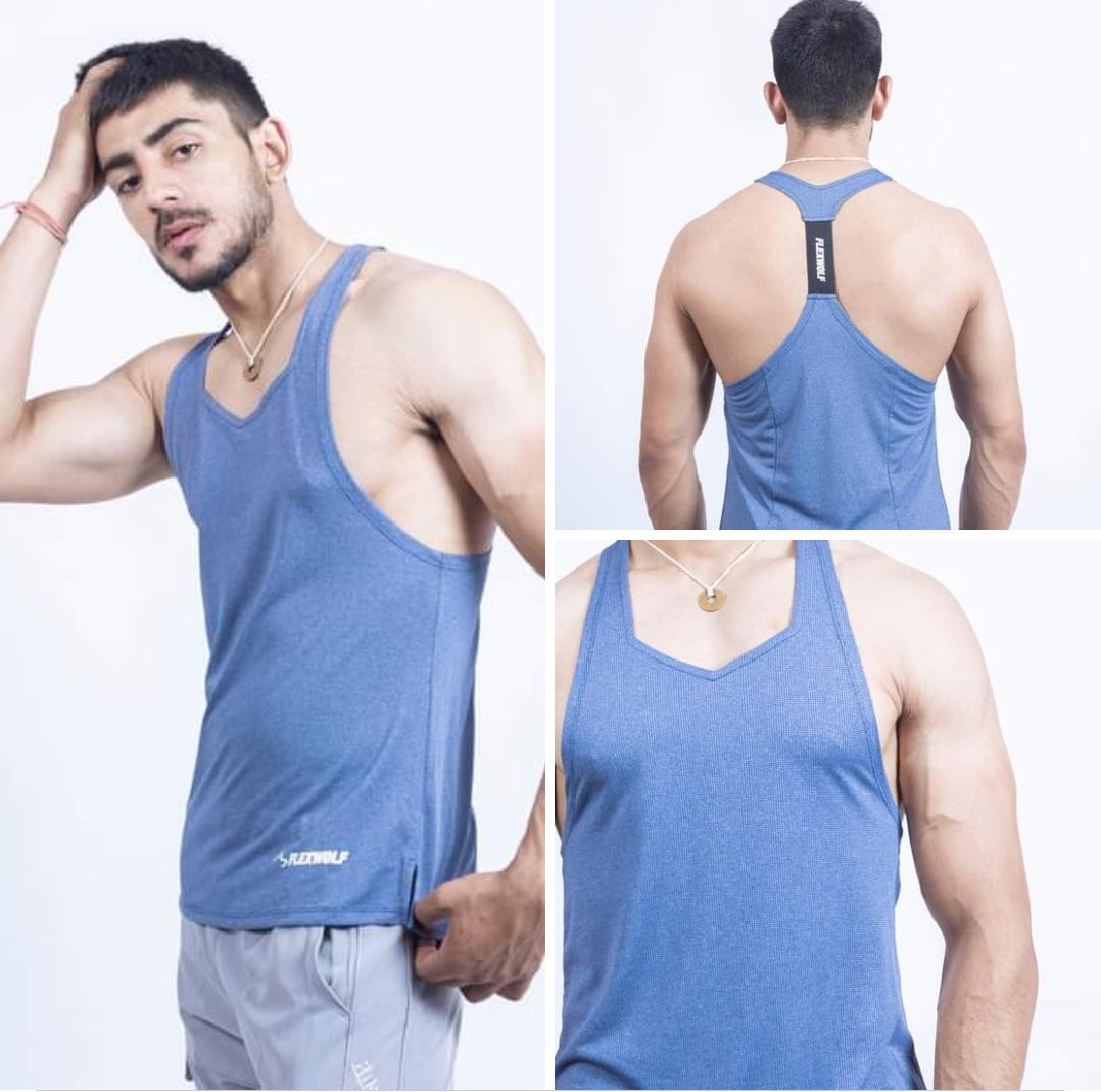 Combo 4 Gym vest white-black-red-blue