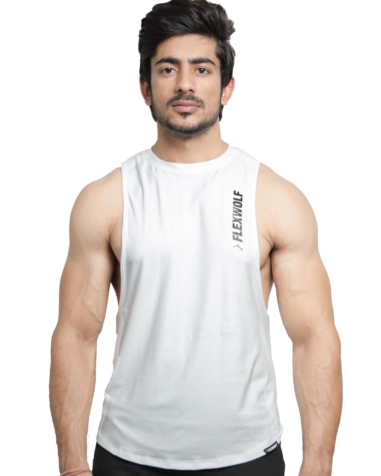 Combo White Evolution Tank, Black Y- Back and Red Y-Back Vest