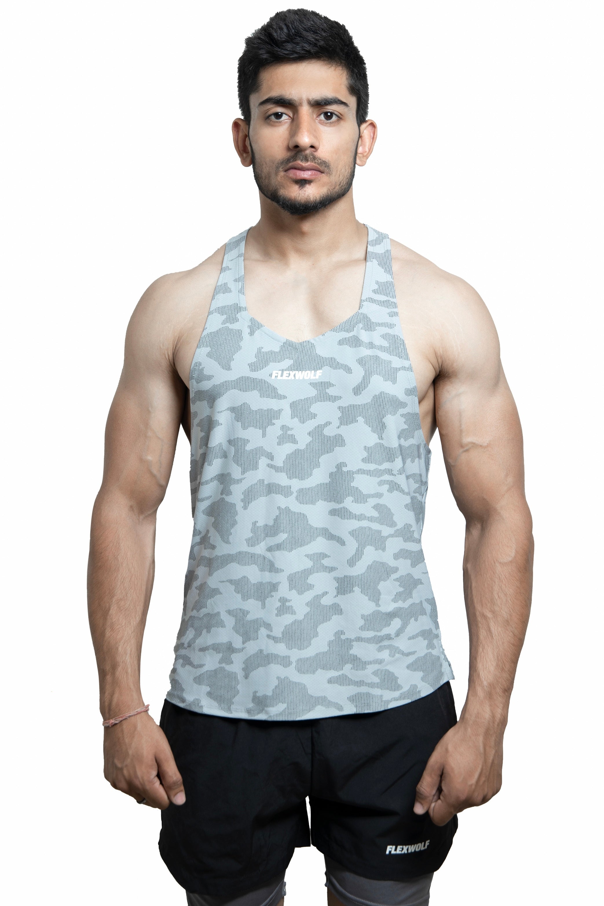 Y-BACK Vest Grey Printed