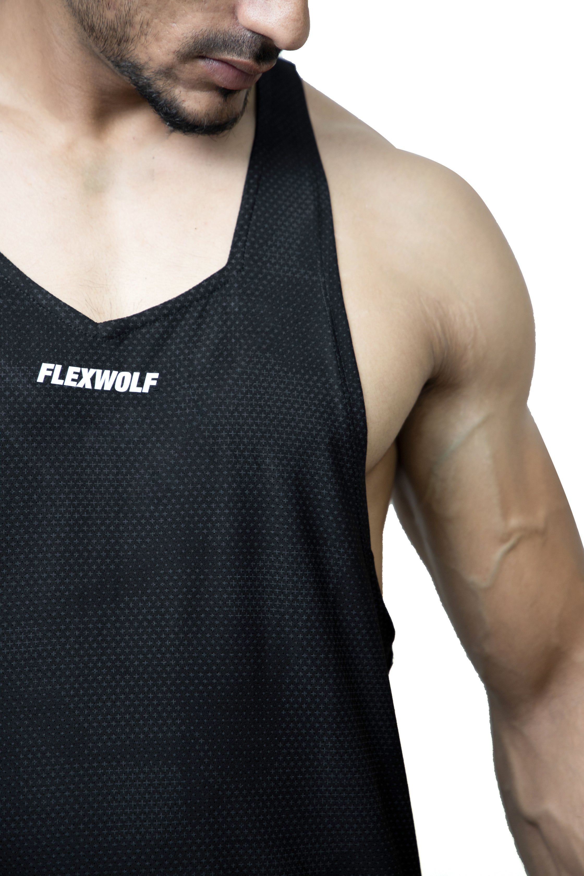 Combo White Evolution Tank, Black Y- Back and Olive Y-Back Vest